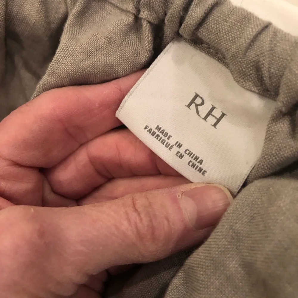 Gray Box Spring Cover from Restoration Hardware